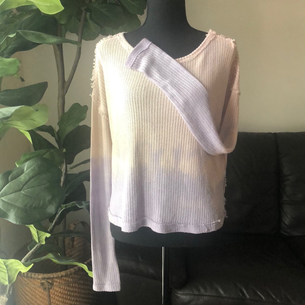 Free People Ombre waffle top